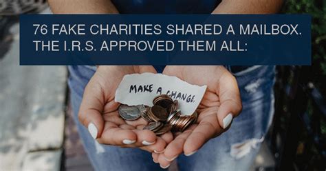 charity frauds list 2022|76 Fake Charities Shared a Mailbox. The I.R.S..